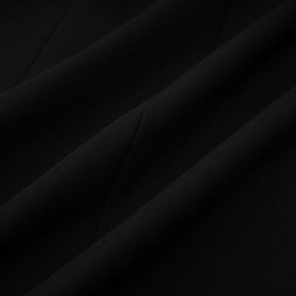 Aurore black single-breasted blazer dress