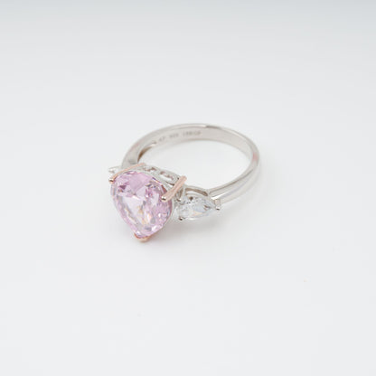 Impératrice Pink Heart Shaped Gemstone Sterling Silver Ring