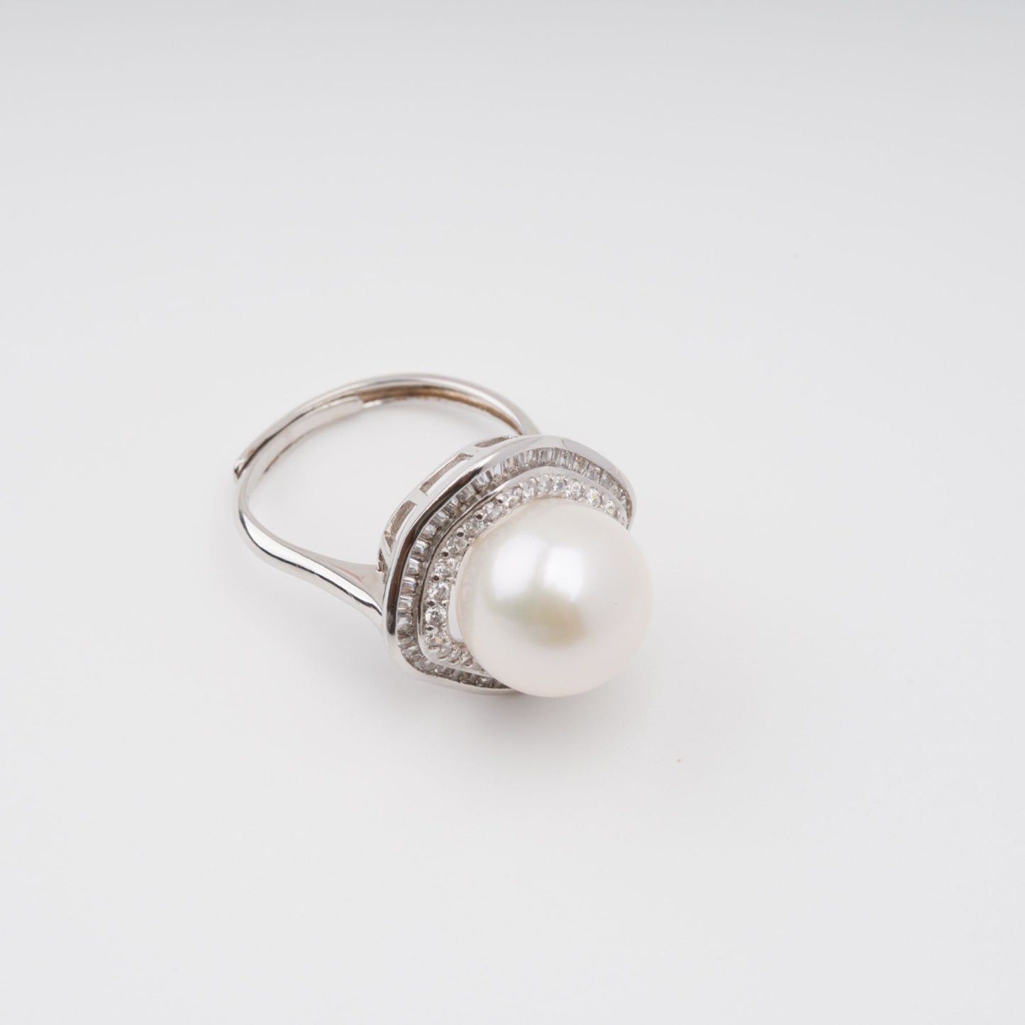 Hortense Sterling Silver Pearl Adjustable Ring