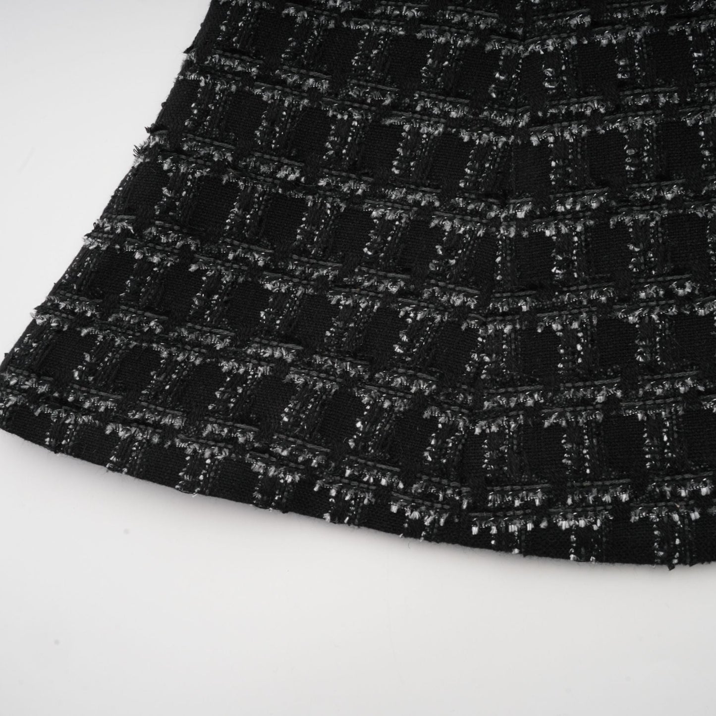 Axelle black checked tweed vest top & skirt matching set