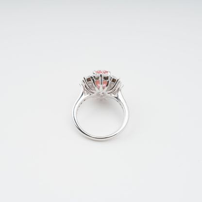 Joséphine Pink Pavé-Set Zircon Gemstone Sterling Silver Ring