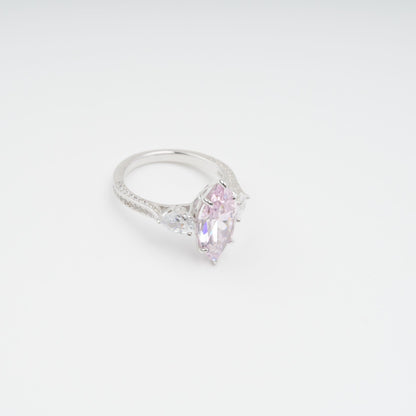 Attrape-Rêve Pink Crystal Embellished Sterling Silver Ring