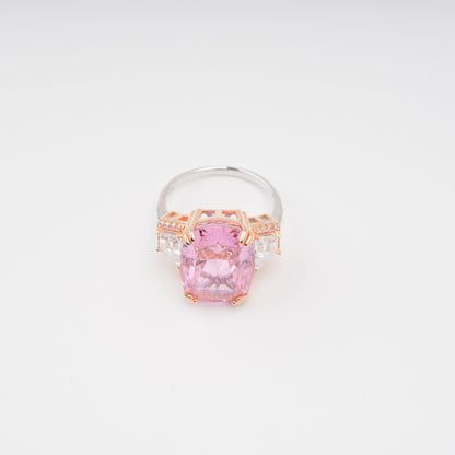 Cardea Pink Cushion Cut Gemstone Sterling Silver Ring
