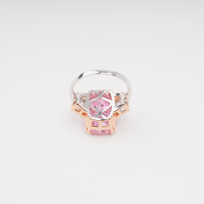 Cardea Pink Cushion Cut Gemstone Sterling Silver Ring