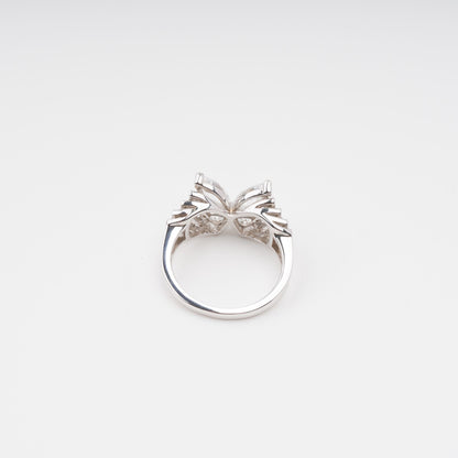 Zélie Sterling Silver Butterfly Shaped Gemstone Ring