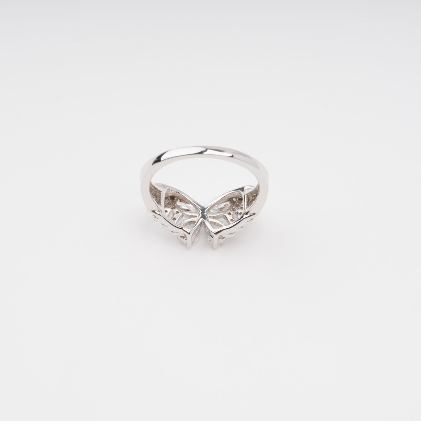 Zélie Sterling Silver Butterfly Shaped Gemstone Ring