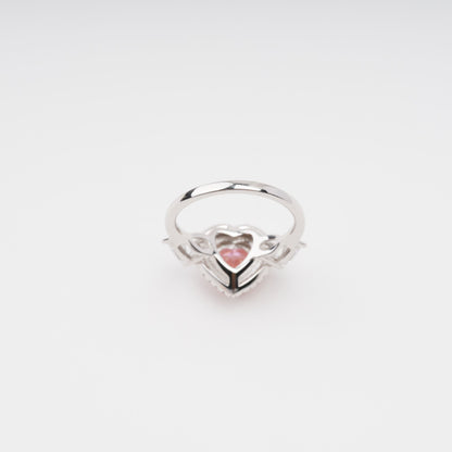 Impératrice Pink Heart Cut Gemstone Sterling Silver Ring