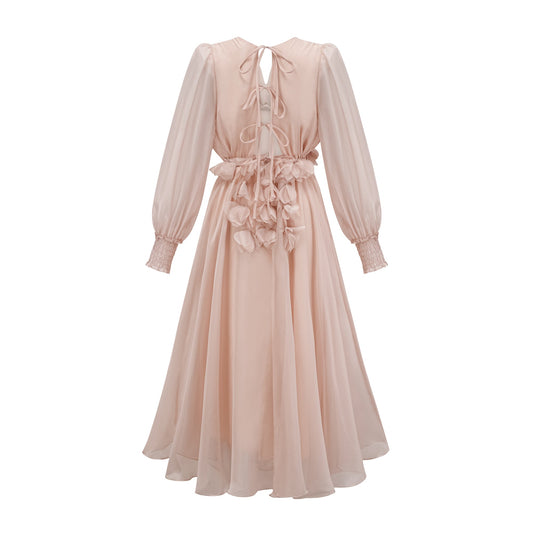 Lucie faux-floral embellished midi dress