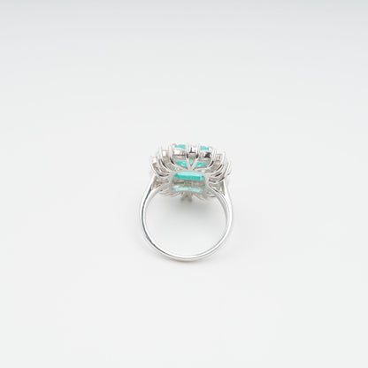 Maelle Turquoise Prong-Set Zircon Gemstone Sterling Silver Ring