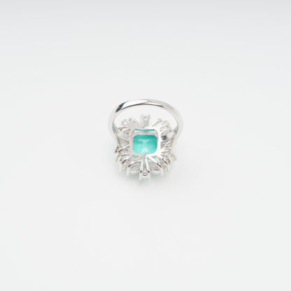 Maelle Turquoise Prong-Set Zircon Gemstone Sterling Silver Ring