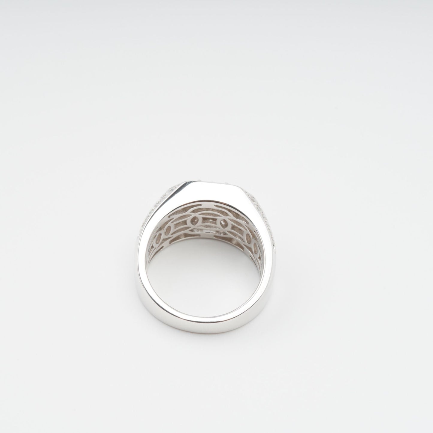 Radieuse Crystal Embellished Sterling Silver Ring
