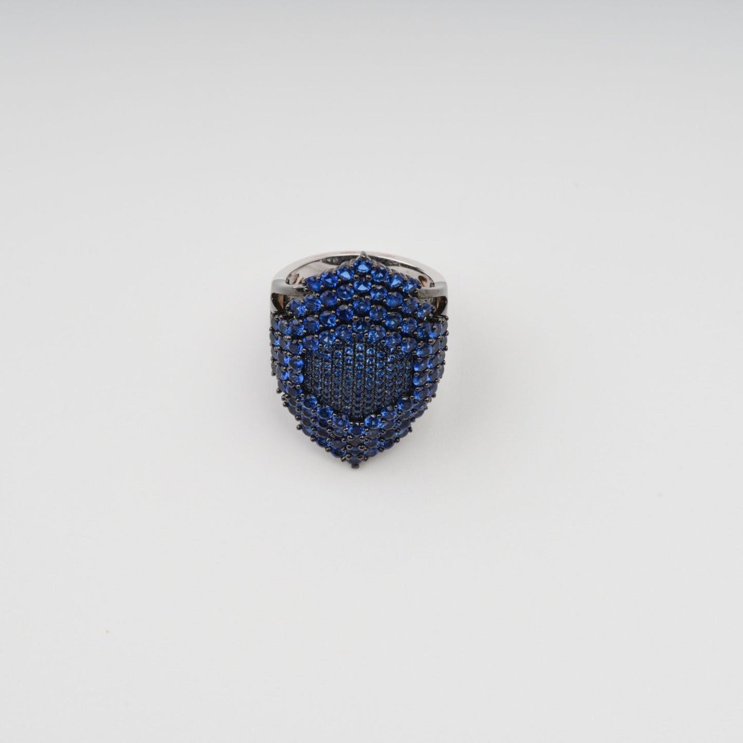 Galaxie Blue Dome Shaped Sterling Silver Ring