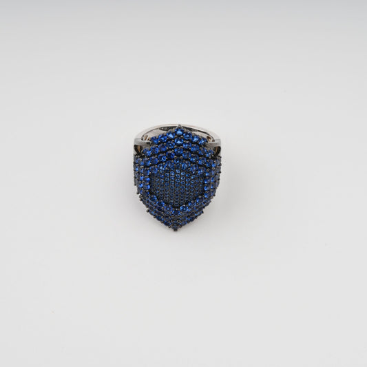 Galaxie Blue Dome Shaped Sterling Silver Ring