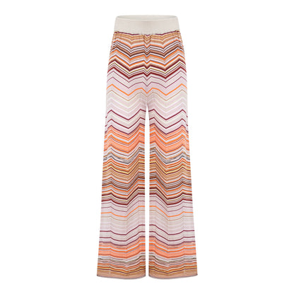 Chloé Neutral Striped Knit Matching Set