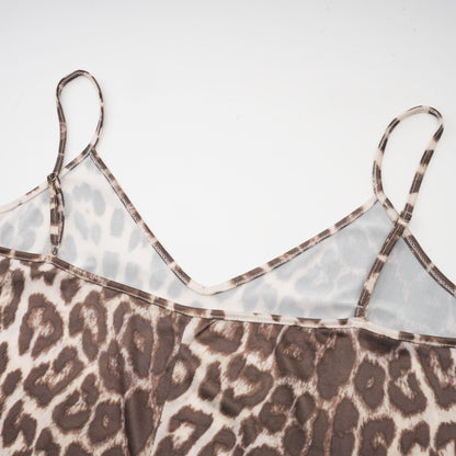 Belle leopard-print oversize-sleeved blouse