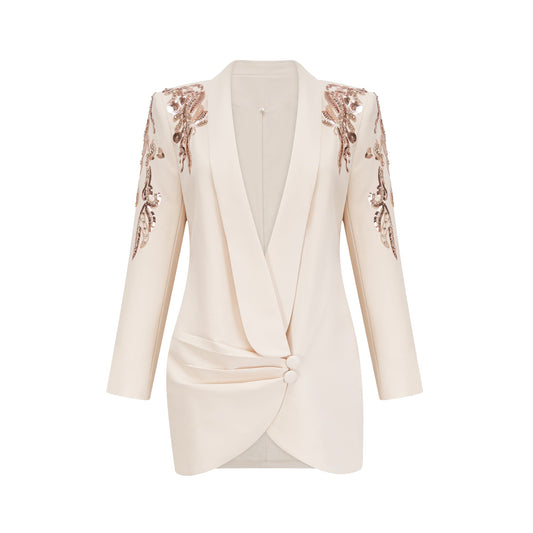 Éléna Embellished Sequined Blazer Dress