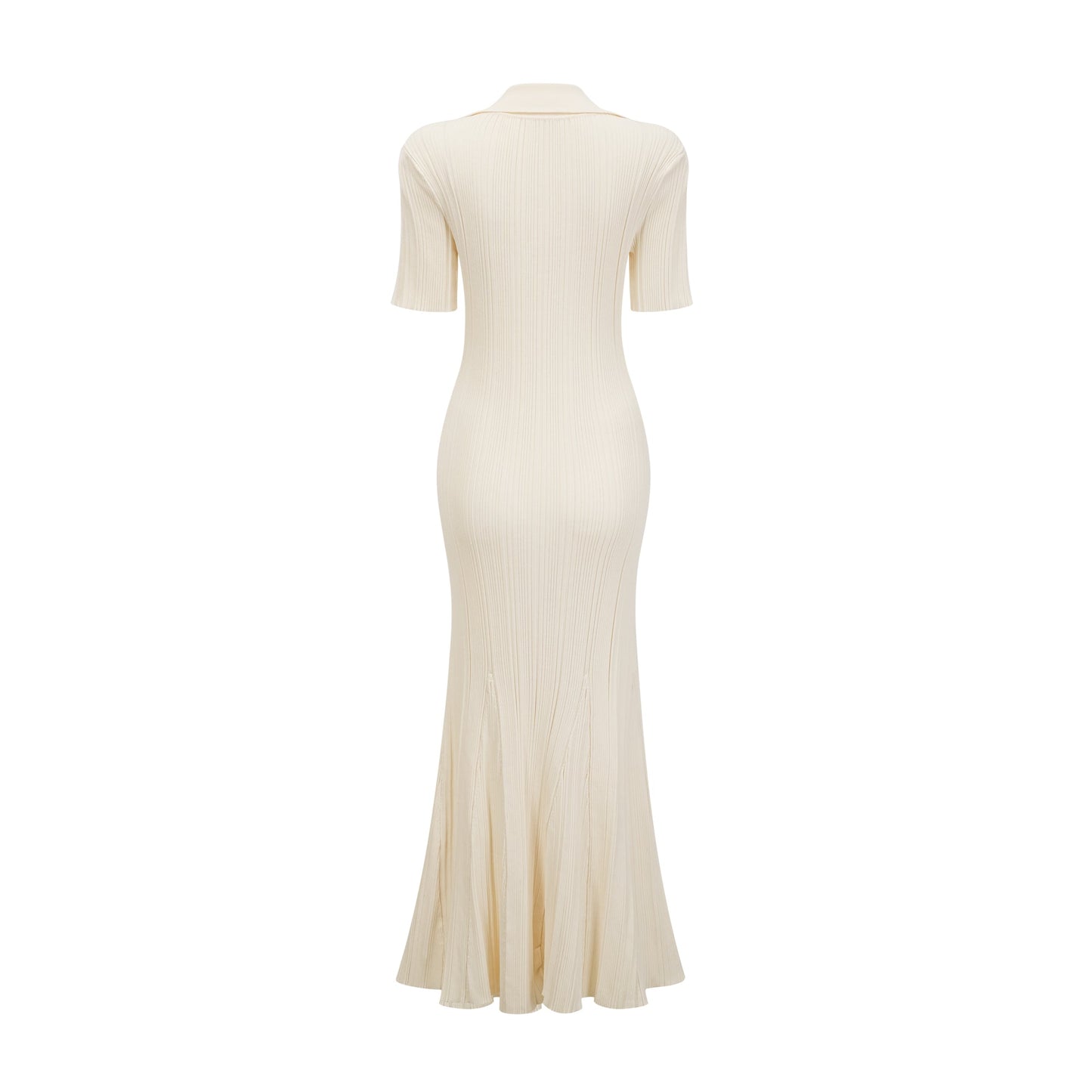 Nouria neutrals ribbed-knit midi dress
