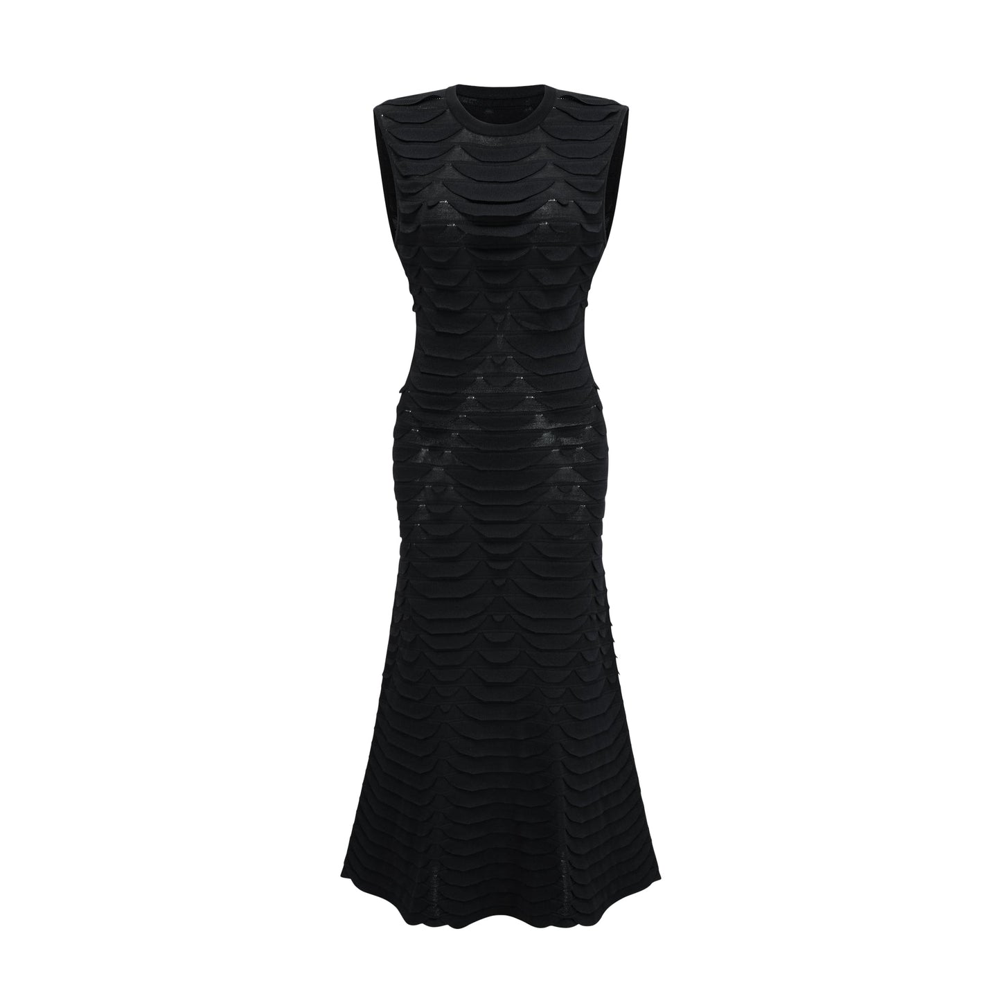 Anna snake-pattern godet midi dress
