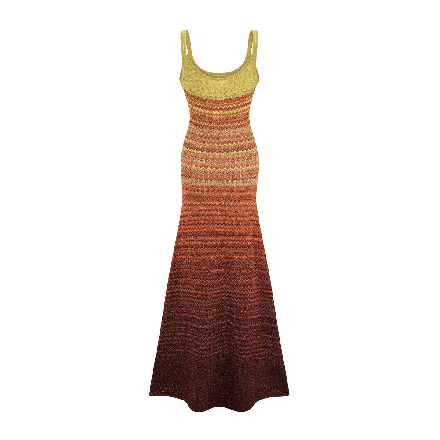 Delphine gradient knitted midi dress