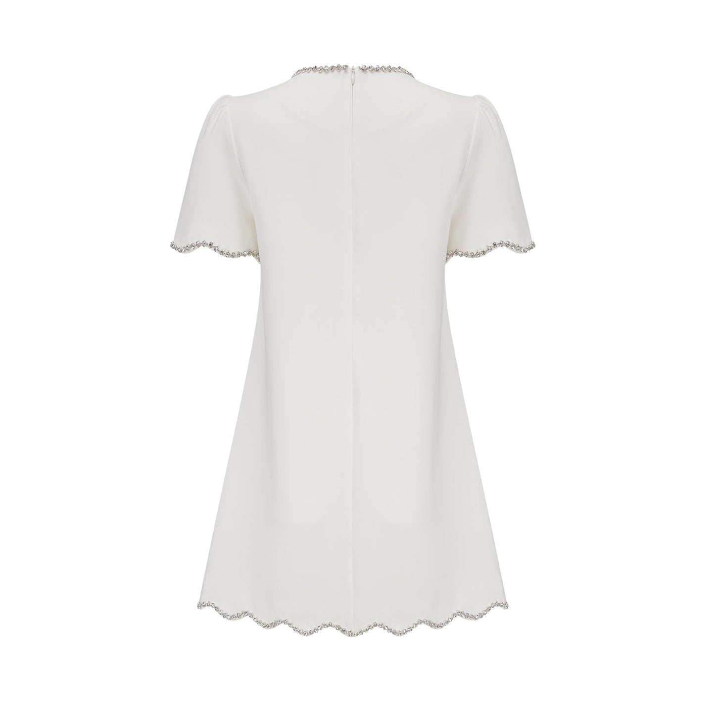 Bérénice white crystal-embellished mini dress