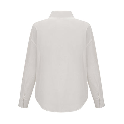 Rosalie white floral cut-out shirt