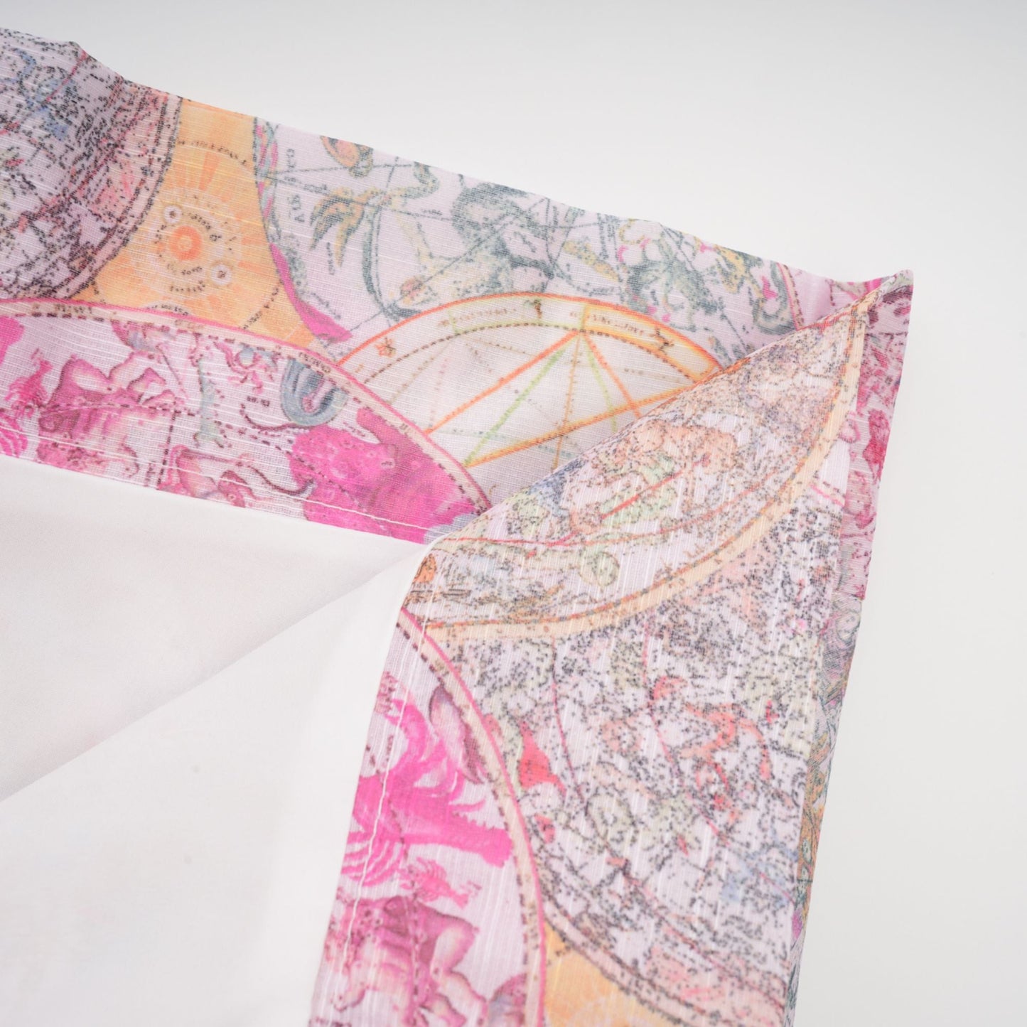 Cherry pink pattern-print shirt & skirt matching set