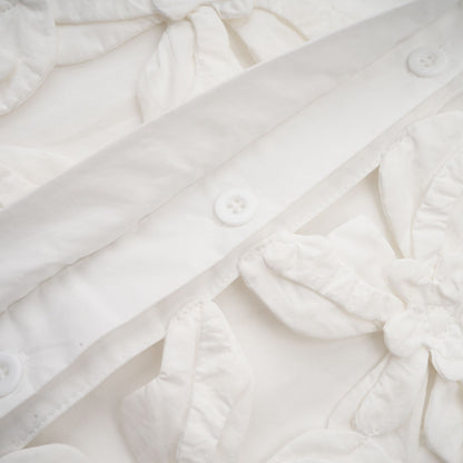 Rosalie white floral cut-out shirt