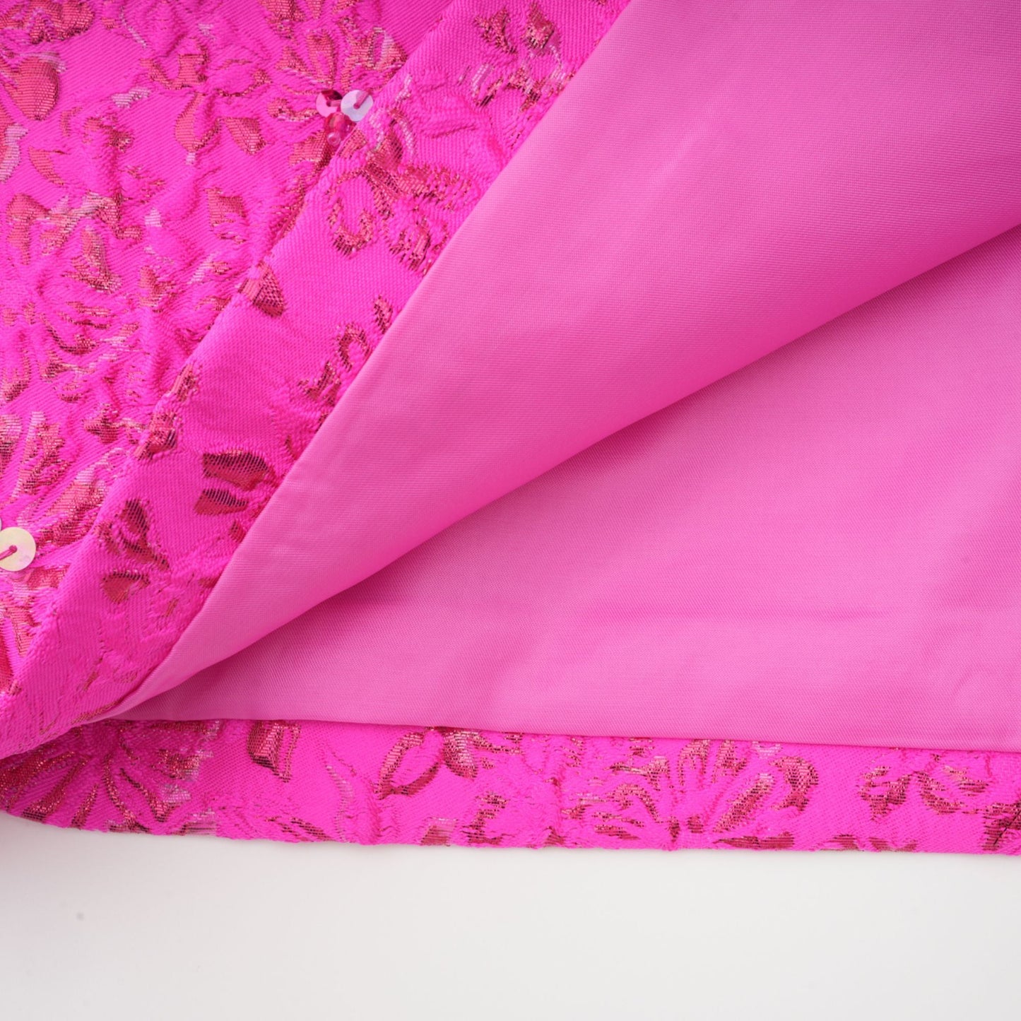 Celestia Floral-Appliqué Embellished Mini Dress in Pink