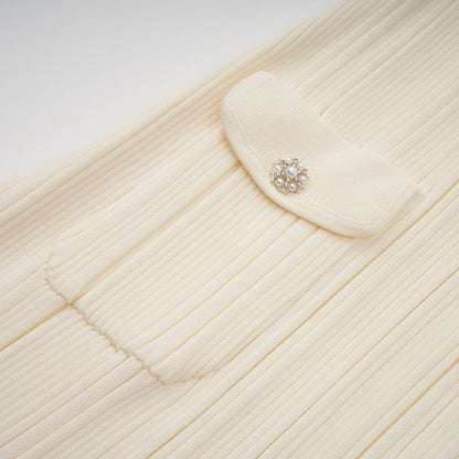 Nouria neutrals ribbed-knit midi dress
