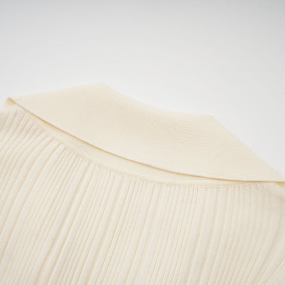 Nouria neutrals ribbed-knit midi dress