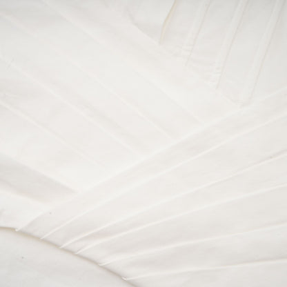 Orlane white cinched-waist pleated mini shirt dress