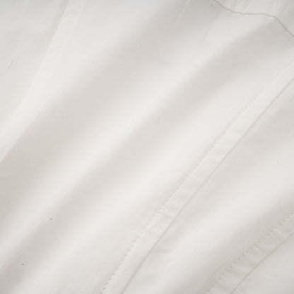 Orlane white cinched-waist pleated mini shirt dress