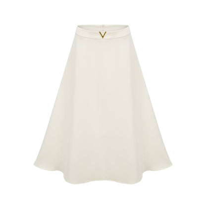 Coralie neutrals 3D-petal top & skirt matching set