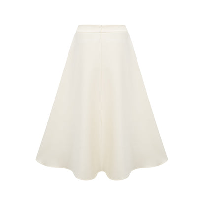 Coralie neutrals 3D-petal top & skirt matching set