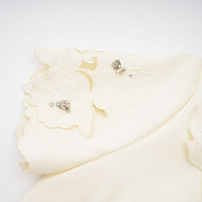 Coralie neutrals 3D-petal top & skirt matching set