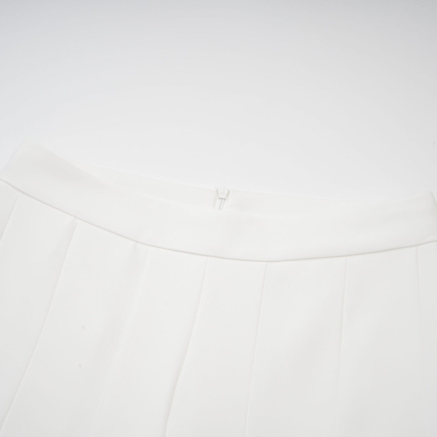 Adèle creased top & trousers matching set in White