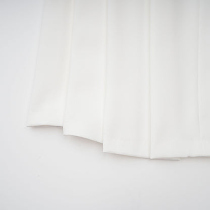 Adèle creased top & trousers matching set in White