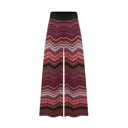 Chloé Red Striped Knit Matching Set