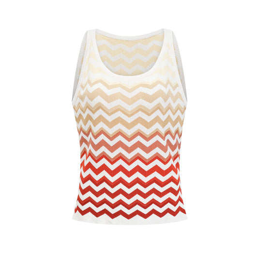 Isabelle Yellow Zigzag Knit Matching Set