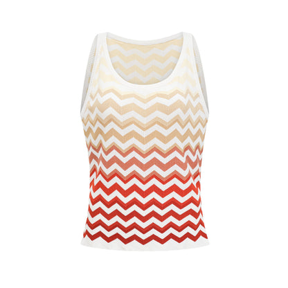 Isabelle Yellow Zigzag Knit Matching Set