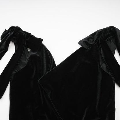 Audrey embellished velvet open-back maxi dress