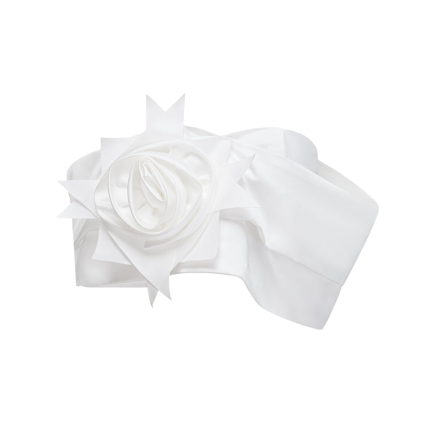 Honorine white floral pleated top & skirt matching set