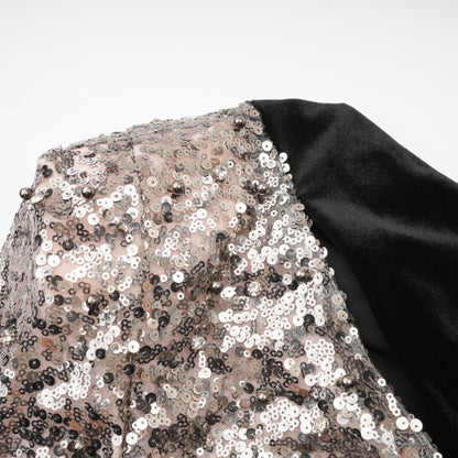 Juliette sequin-embellished asymmetrical maxi dress