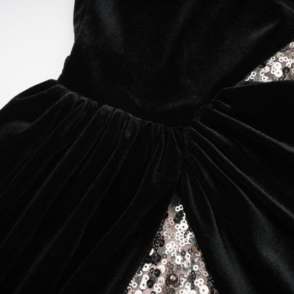 Juliette sequin-embellished asymmetrical maxi dress