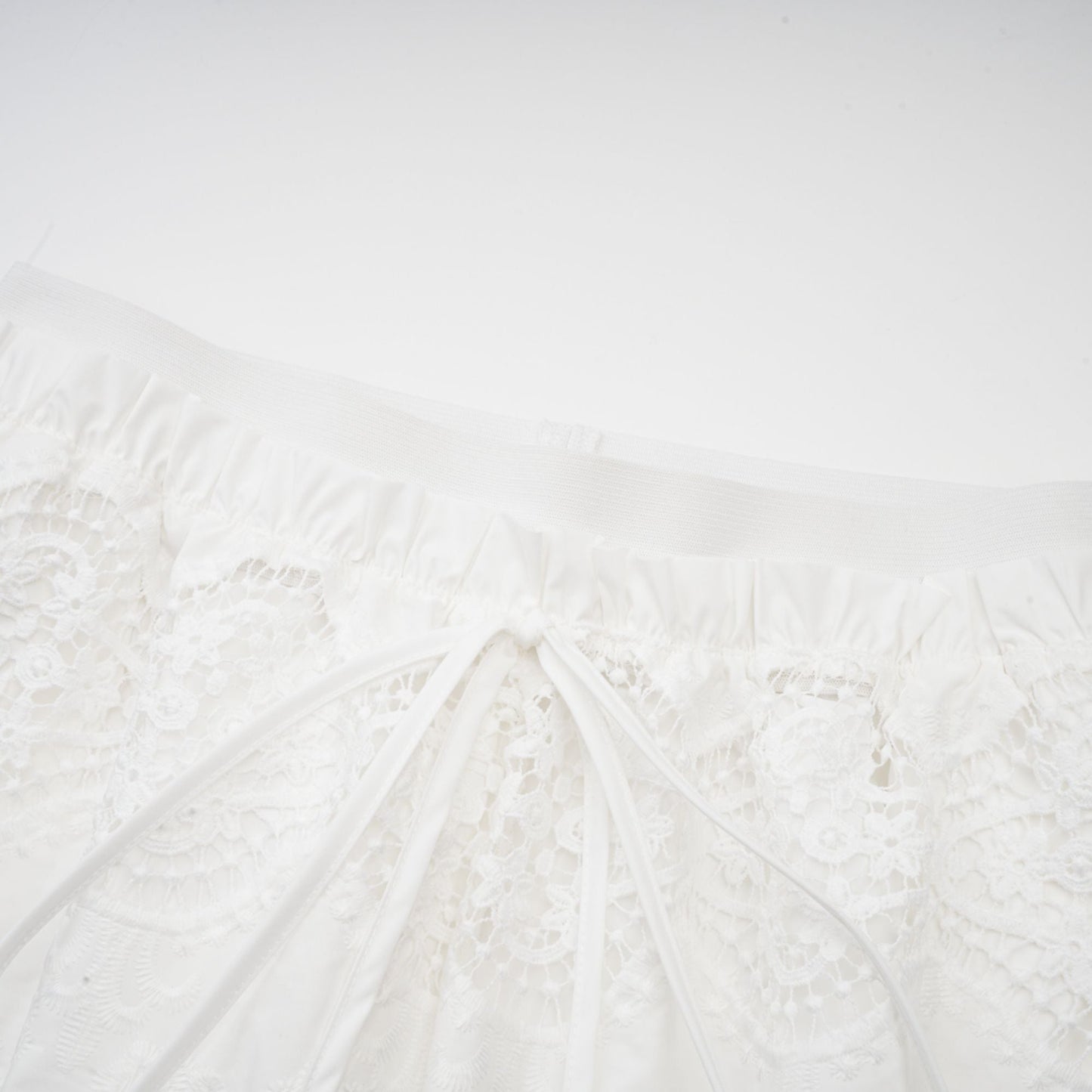 Raphaëlle lace-trim cut-out cropped top & trousers matching set