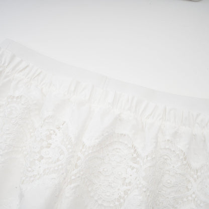 Raphaëlle lace-trim cut-out cropped top & trousers matching set