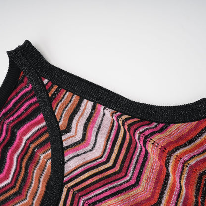 Chloé Red Striped Knit Matching Set