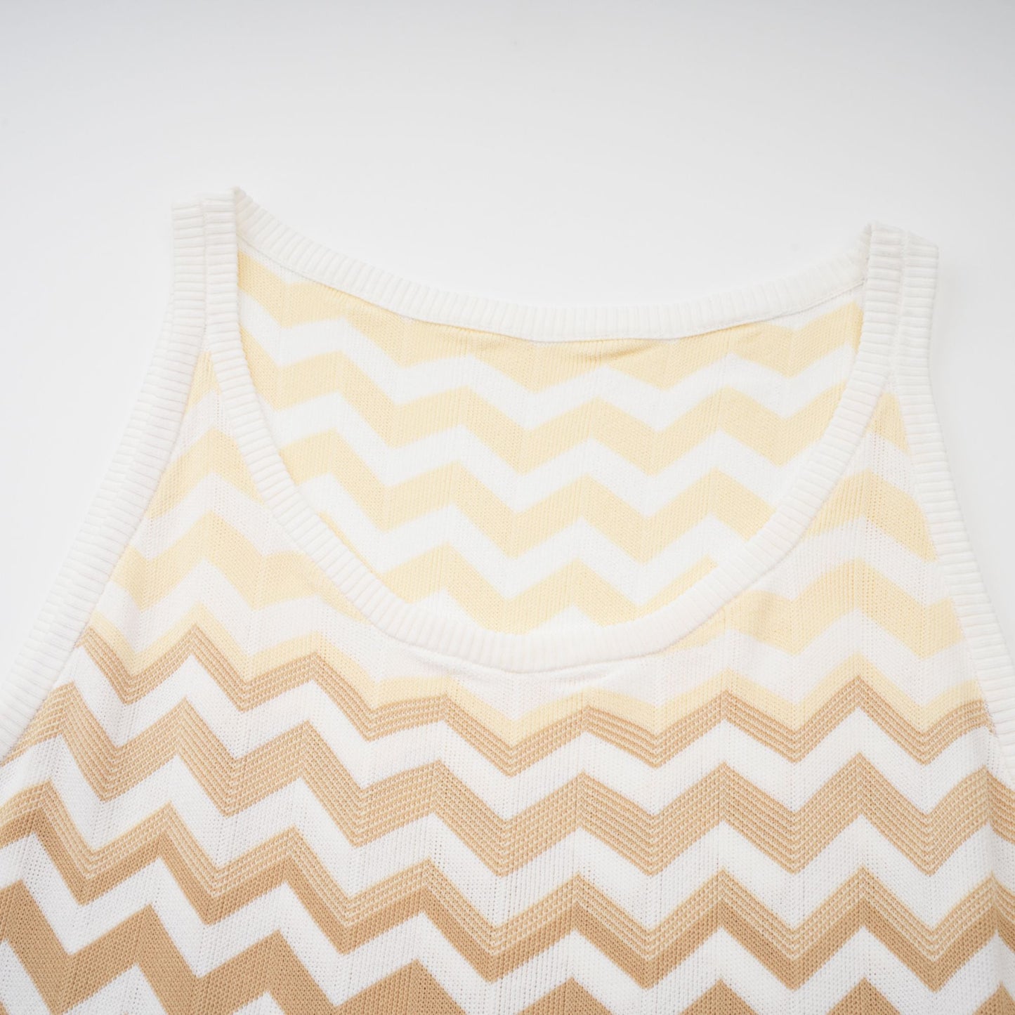 Isabelle Yellow Zigzag Knit Matching Set
