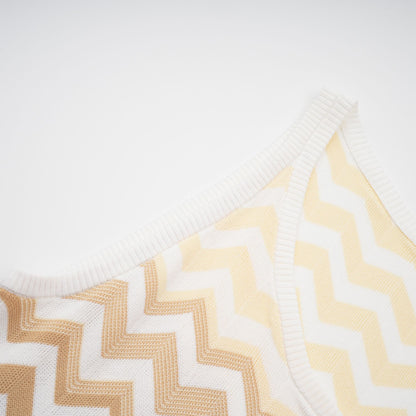 Isabelle Yellow Zigzag Knit Matching Set