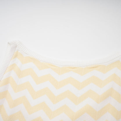 Isabelle Yellow Zigzag Knit Matching Set